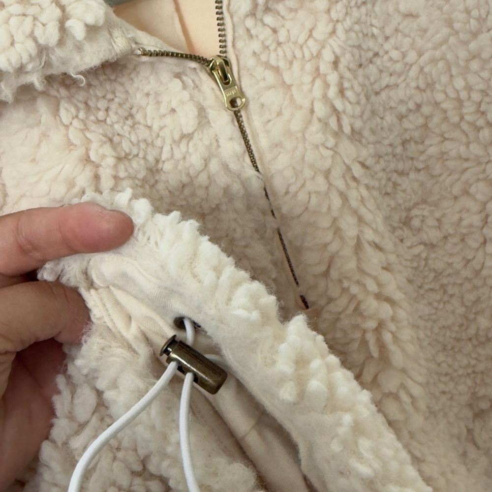 Jcrew Cream Sherpa Jacket - Picture 6 of 7